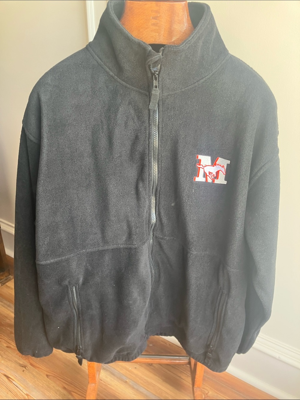 burnside Black Fleece Pullover with White Logo Tag